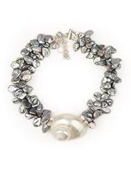Meg Carter Designs Keishe Pearls and Shell "Deauville" Necklace