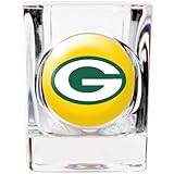Great American 8900675004 2 oz. Green Bay Packers Square Shot Glass