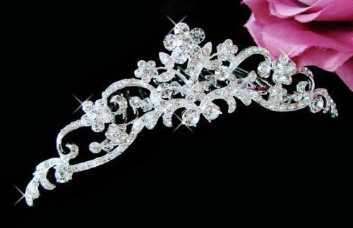 Swarovski Crysal Floral Bridal Comb by outlet