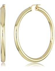 1AR by UnoAerre 18KT Gold Plated 4.5 X 60 Polished Hoop Earrings