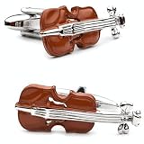Enamel Violin Cufflinks Cuff Links