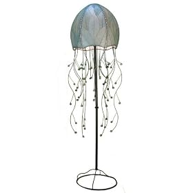 Jellyfish series Blue Floor lamp with Wrought Iron finish