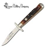 Queen Swing Guard Lock Knife w/ Stag Bone Handle
