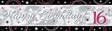 Sweet 16 Sparkle Metallic Giant Sign Banner 65in x 20in