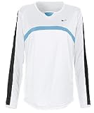 Nike Women's White/Blue Tempo Dri-FIT Long Sleeve Top