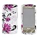 PURPLE ROSE SNAP ON HARD SKIN FACEPLATE PHONE SHIELD COVER CASE FOR LG CHOCOLATE TOUCH VX8575 + BELT CLIP