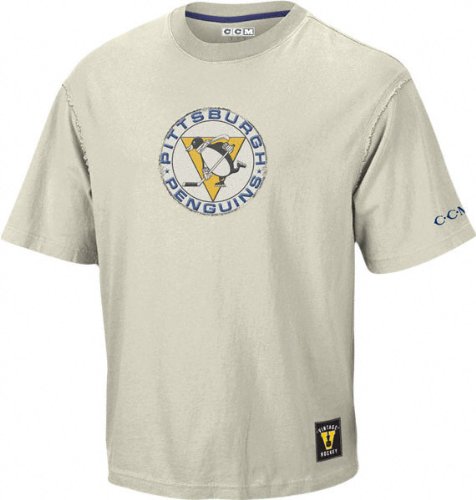 Buy Pittsburgh Penguins -Putty- Vintage Logo Soda Rubber Shirt