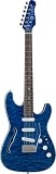Luna Deco Series Semi-Hollow STE Electric Guitar - Teal