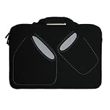 Wacta 15.6" Laptop Sleeve with Handles and 2 Outside Accessory Pockets - Bl ....