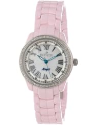 Invicta Womens 10322 Ceramics White Mother-Of-Pearl Dial Diamond Accented Pink Ceramic Watch