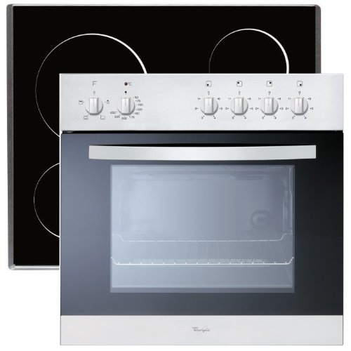 Whirlpool Heko 3300 WS Herdset  / bestehend aus AKP 334/WH/05 Einbauherd Wei&szlig; + AKT 100/IX Glaskeramik-Kochfl&auml;che