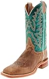 Justin Boots Women's U.S.A. Bent Rail Collection 11" Boot Wide Square Double Stitch Toe Leather Outsole,Burnished Tan,Black Tan "America"/Turquoise Ponteggio Calf,11 B US