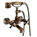 Wall-mount Two Handles Tub Faucet, Antique Brass Finish