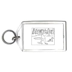 Schl�sselhalter mit der Grafik: Europa, Vogel, Schweden, Club, Kugel, Menschen, tee, Erholung, Unterhaltung, Golf, "black and white", Sport, Schaukel, Stock