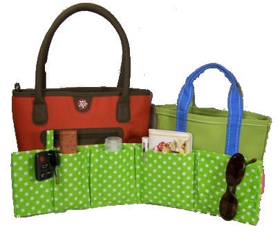 Purseket Purse Organizer Lime Dot Medium