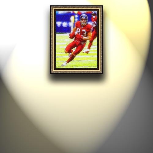 Completely Handpainted American Football Sport Painting, Custom Order FL4308, Oil on Canvas, with Option to Paint Jerry, Brett & Co. from Any Other Favorite Photograph or Picture, Unframed, Size 22'' x 30