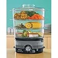 Tefal VC100715 3 Tier Ultra Compact Steamer 9 Litre Capacity Black