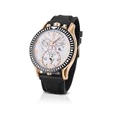 Haurex Raptor Gold Plated Rubber Strap Dual-time Chrono Watch by Haurex