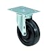 E.R. Wagner Plate Caster, Swivel, Phenolic Wheel, Roller Bearing, 450 lbs Capacity, 6" Wheel Dia, 1-1/2" Wheel Width, 7-3/8" Mount Height