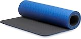STOTT PILATES Eco-Deluxe Mat (Blue/Black) 0.4 inch / 10 mm