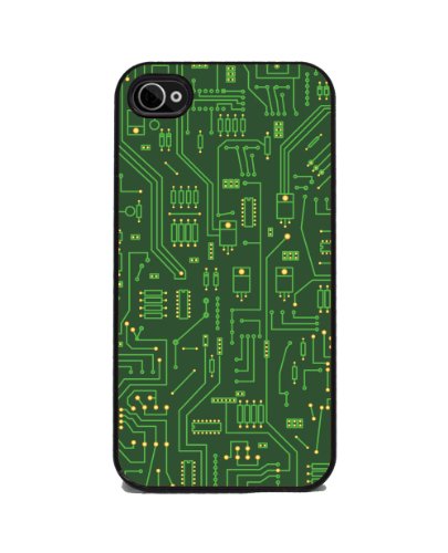 Computer Circuit Board - iPhone 4s Silicone Rubber Cover, Cell Phone Case