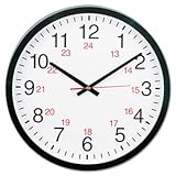 Universal 24-Hour Round Wall Clock 12-1/2in Black Minute Track Energy-Effic ....