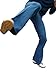 Mens Stonewash Blue Denim Bell Bottom Mod Retro Flares Jeans