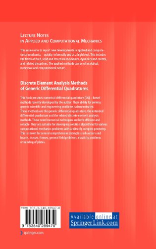 Discrete Element Analysis Methods of Generic Differential Quadratures (Lecture Notes in Applied and Computational Mechanics)の表紙