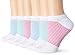 PEDS Women's Coolmax White, Blue and Pink Low Cut Sock (6 Pair Pack)