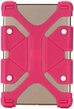 All 7.9 to 9 Inch tablet PC Universal Case,FUA® For All 7.9 to 9 Inch tablet PC Universal Silicone Soft Case Stand Cover (Hot Pink)