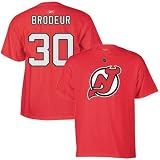 Reebok New Jersey Devils #30 Martin Brodeur Red Player T-shirt