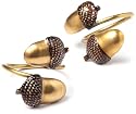 April Cornell Acorn Brass Napkin Ring, Set of 2