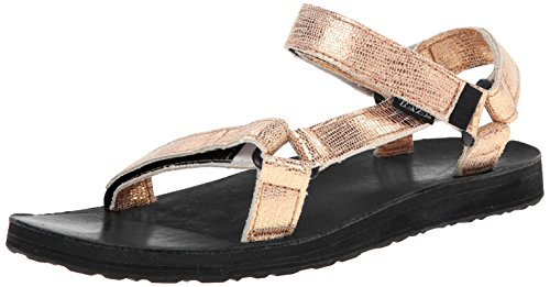 Teva Womens Original Univ Metallic Sandal Rose Gold M