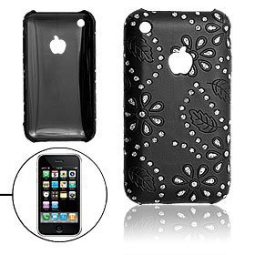 iPhone 3G / 3GS ケース （カバー） ブラックラインストーン