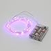 BINZET 50 LEDs 3AA Battery Operated Copper Wire String Light, 2 Meters (No Remote), Purple