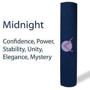 Aurorae Yoga / Fitness Mats - 1/4" (6mm) Ultra Thick, 72" Long with Focal Rising Moon Icon and Illuminating Colors. SGS approved Free from Phthalates, Silicone and Latex.
