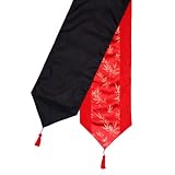 EXP Handmade Floral Motif Silky Table Runner