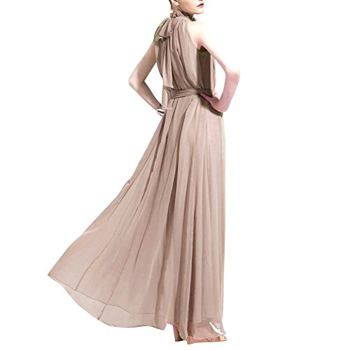 iecool Women's Sexy High Neck Sleeveless Cocktail Party Evening Long Maxi Dress
