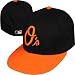 Baltimore Orioles Black w/Orange Brim Alternate Authentic On-Field Fitted Hat - 7 5/8