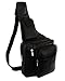 Womens Mens Cowhide Leather Sling Cross Body Shoulder Strap Bag w Organizer