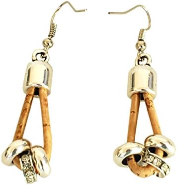 Natural Cork and Metal Earrings - Cork the "New Leather" (Natural Rings)