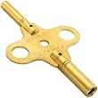 Double End Brass Clock Winding Key Clockmaker Tool Sz 6