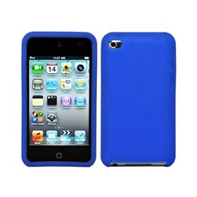 TeckNet iPod Touch 4G Silicone Case & 2 x Screen Protectors for for New Apple iPod Touch 4 4th Generation - 8GB 32GB 64GB - Blue