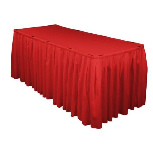 17 Foot Polyester Table Skirt Red