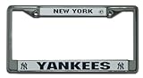 MLB New York Yankees Chrome License Plate Frame