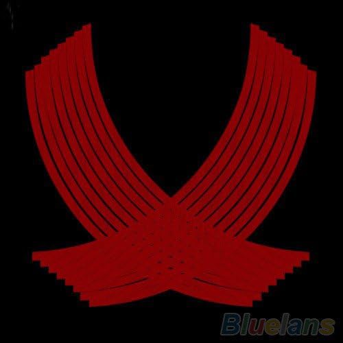 Wheel Sticker Red Color Size 16 17 18inch 16 Strips Reflective Rim Stripe Tape Bike &amp; Motorcycle &amp; Car