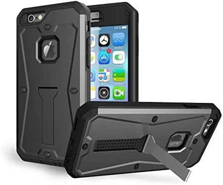 Iphone 6 Case, Heavy Duty Premium Protection Light Weight 2 piece Snap On Non-Slip Matte Hard Shell Rubber Coated Rubberized Phone Case Cover (silver)