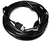 Importer520 USB 2.0 A-A Cable M/F Extension with Ferrite Core, 25FT Black