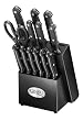 Ginsu 4814 14-Piece Bakelite Knife Set with Block, Black