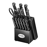Ginsu 14-Piece Bakelite Knife Set with Block, Black